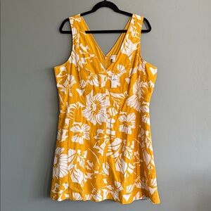 Banana Republic Yellow and White Floral Mini Dress